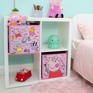 Cutii de depozitare Peppa Pig, set 2 bucati, 30x30x30 cm, design colorat - Img 5