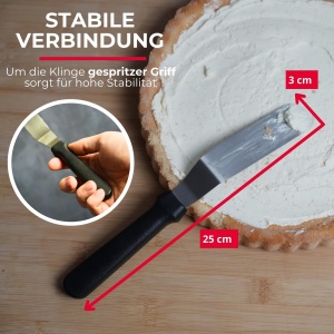 Cutit de cofetarie Westmark Professional Angle PalletCofetar Unghiular Flexibil Dimensiunea lamei 3 x 10 cm Lungime 25 cm Otel inoxidabilPlastic Maste - Img 3