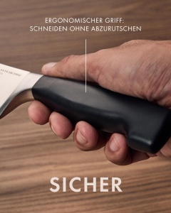 Cutit de Curatat ZWILLING VIER STERNE 10 cm, Otel Inoxidabil, Maner Ergonomic, Negru - Img 5
