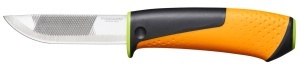 Cutit de lucru Fiskars 1023619 cu lama din otel inoxidabil, ergonomic, negruorange