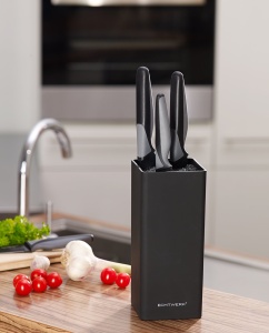 Cutit de paine Echtwerk EW-SS-0130 lama 20 cm negru otel inoxidabil antiaderent - Img 6