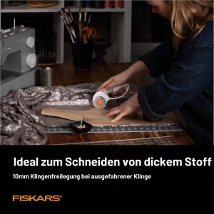 Cutit de taiat Fiskars cu lama de 60 mm, ergonomic, pentru materiale groase - Img 3