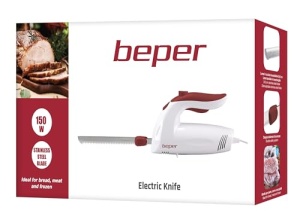 Cutit electric Beper BP.790, 150W, lame inox autoascutibile, albrosu - Img 10