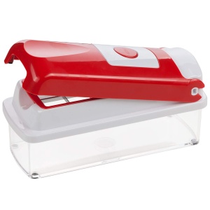 Cutit pentru legume si fructe Genius A80572, plastic, rosu, 22.2 x 10 x 8.19 cm - Img 3