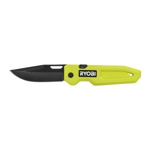 Cutit pliabil RYOBI, Drop Point, din otel carbon, cu maner din nylon