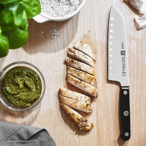 Cutit Santoku Zwilling Gourmet 18 cm Otel Special Maner Ergonomic Negru - Img 3