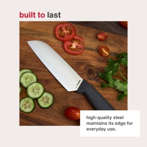Cutit Santoku Zyliss 17 cm, cu Klinge din Otel Inoxidabil si Maner din Weizenstroh - Img 7