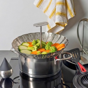 Dampfer pentru legume Westmark, ajustabil, inox si silicon, 18-28 cm - Img 2