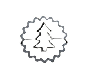 Decupator pentru prajituri Zenker Linzer cu Tannenbaum, inox, 2in1, argintiu - Img 2
