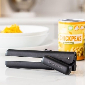Deschizator de conserve KitchenAid, manual, mat schwarz, cu lama din otel inoxidabil - Img 3