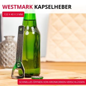 Deschizator de sticle Westmark, 13.3 cm, otel inoxidabil, argintiu - Img 2