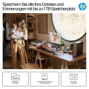 Desktop HP OmniDesk Slim S03-0230ng, Intel 300, 8 GB RAM, 512 GB SSD, Meteor SilverJack Black - Img 9