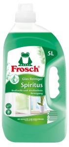 Detergent de geamuri Frosch Spiritus, 5L, curatare fara dungi, vegan