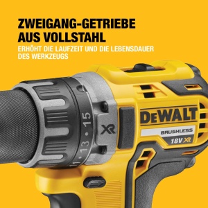 Dewalt 18 volti cu 2 trepte de gaurit/insurubat cu acumulator DCD791NT (cutie de viteze puternica cu 2 trepte, motor fara perii, mandrina fara cheie de 13 mm, lumina LED, livrata fara baterii si incarcator) - Img 6