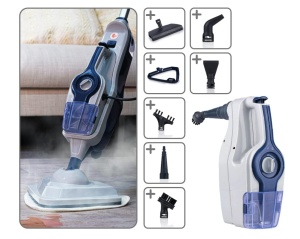 Dirt Devil Steam Cleaner DD7003-2-in-1 Aparat de curatat cu abur si pardoseala portabil - Mop de podea 1600W - incl. 5 atasamente diferite - potrivit pentru diferite tipuri de pardoseli - raza de actiune de 5,5 metri - albastru - Img 12