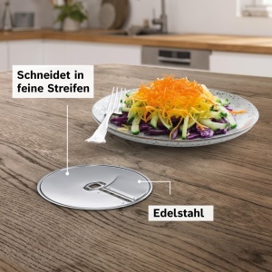 Disc Bosch MUZ45AG1 pentru taiere legume inox pentru MUM Serie 2 si 4 - Img 3