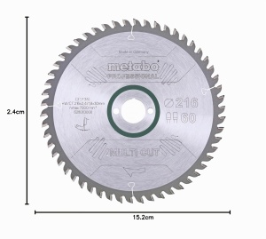 Disc Saw Metabo Multi Cut 216x30mm, 60Z pentru Aluminiu si Laminat - Img 6
