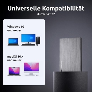 Discul dur extern Intenso Memory Board 2TB, USB 3.0, aluminiu, portabil - Img 6