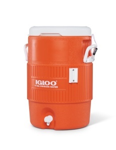 Dispenser de bauturi Igloo 5 Galoni, Capacitate 19 Litri, Culoare Portocalie