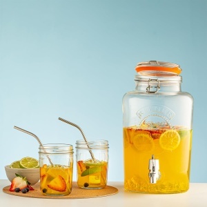 Dispenser de bauturi Kilner 5L transparent cu robinet, 18,2cm x 25,4cm x 31,5cm - Img 2