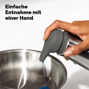 Dispenser de sapun OXO Good Grips din otel inoxidabil, cu pompa si baza antiderapanta - Img 2