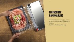 Dispenser Folie Jet-Cut INOX, 500m Frischhaltefolie si 70m Alufolie, 30cm - Img 7