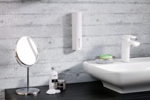Dispenser pentru pad-uri de bumbac Fackelmann 86910, plastic, alb, capacitate 60 pad-uri - Img 2