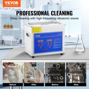 Dispozitiv de curatare cu ultrasunete VEVOR 2,85 L, 40 kHz, cu timer digital si incalzire - Img 2