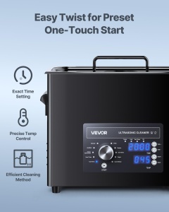 Dispozitiv de Curatare cu Ultrasunete VEVOR 6L, 40kHz, Inox - Img 3
