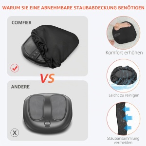 Dispozitiv de Masaj pentru Picioare COMFIER cu Functie de Caldura, 2-in-1, Shiatsu - Img 5