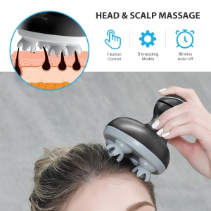 Dispozitiv de Masaj pentru Scalp COMFIER, 4 Capete, Reincarcabil, Waterproof - Img 6