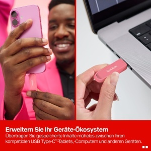 Dispozitiv de stocare SanDisk Phone Drive USB Type-C 1 TB Seastar Pink - Img 3