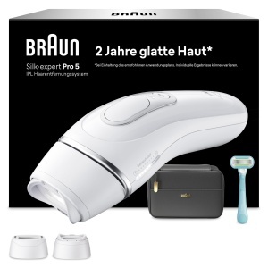Dispozitiv IPL pentru Epilare Braun Silkexpert Pro 5, PL5234, AlbSilver