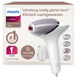 Dispozitiv IPL Philips Lumea 8000 BRI94900, 4 capete, tehnologie SenseIQ