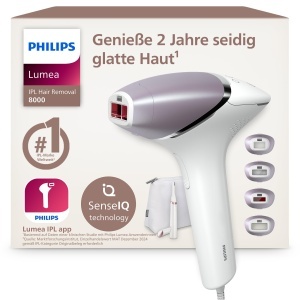 Dispozitiv IPL Philips Lumea 8000 Series BRI94900, 4 capete, 2 ani de piele neteda