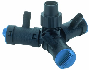 Distribuitor de apa Oase Multi WD, 1 inch, negru, cu functie de distribuitor dublu