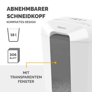Distrugator documente Fellowes Powershred LX70 11 coli Particule 4x40 mm Cos 18L Siguranta P4 - Img 6