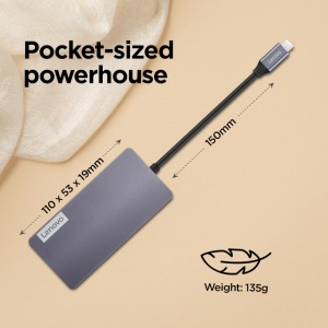 Docking Station Lenovo 150 USB-C, conectivitate rapida, compatibilitate universala - Img 5