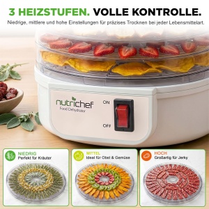 Dorrator Nutrichef 5 Rafturi, 600W, BPA-free, Alb - Img 6