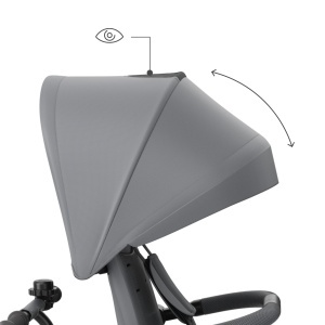 Dreirad Kinderkraft Aston 2 PRO, 360 Rotire, Verdeck Reglabil, Gri - Img 9