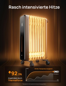 Dreo Radiator Electric OH521 2000W cu Termostat si Timer 9 Elemente - Img 5