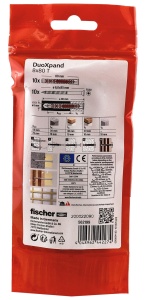 Dublu cuie fischer DuoXpand 8 x 80 T, 10 buc, pentru materiale poroase - Img 2
