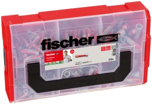 Dublu set de dibluri fischer FixTainer DuoPower, 210 piese, diverse dimensiuni