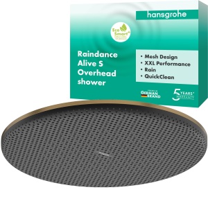 Dus cu cap de dus hansgrohe Raindance Alive S 300, EcoSmart, Brushed Bronze
