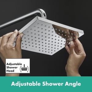 Dus cu efect de ploaie hansgrohe Vernis Shape 230 x 170 mm, crom, 1 jet - Img 6