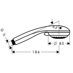 Dus cu mana hansgrohe Crometta 85, 3 tipuri de jeturi, crom - Img 2