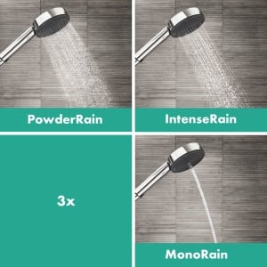 Dus de dus hansgrohe Pulsify Select S, 3 tipuri de jet, crom - Img 3