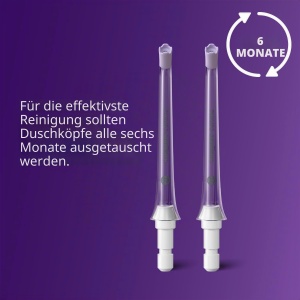 Duza pentru irigator bucal Philips F3 Quad Stream, set 2 bucati, alb - Img 5