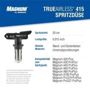 Duza spray Graco TRA415 pentru Magnum A20, A30, A45, A60, A80, A100, ProS19, ProS21, 0.015, 20 cm - Img 3