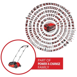 Einhell Scarificator-aerator cu acumulator GC-SC 36/31 Li-Solo Power X-Change (litiu-ion, 36 V, latime de lucru 31 cm, combinatie 3 in 1, rola cutit cu rulmenti cu bile cu 8 lame, fara baterie si incarcator) - Img 2
